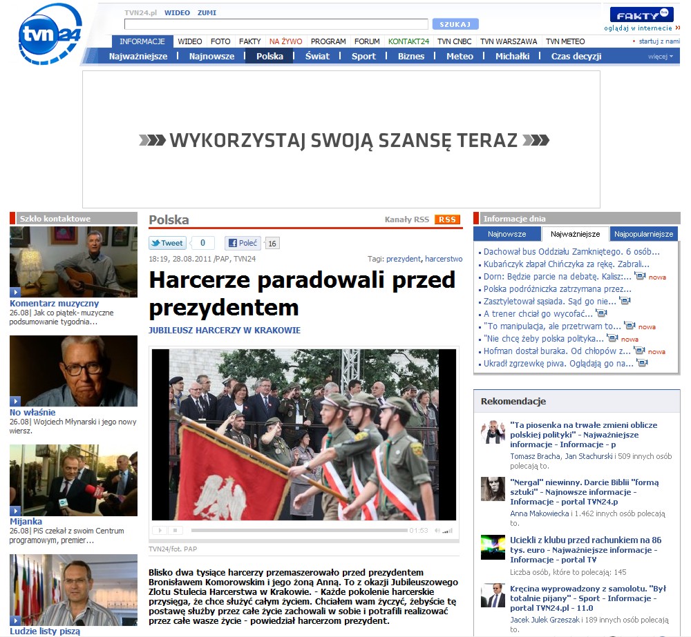 zrzut ekranu www.tvn24.pl z 29.08.2011r.